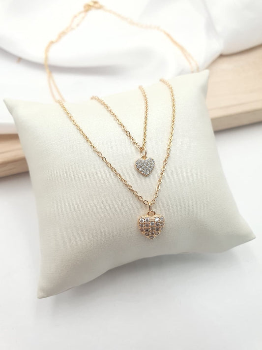 Cadena doble en rodio  DB07