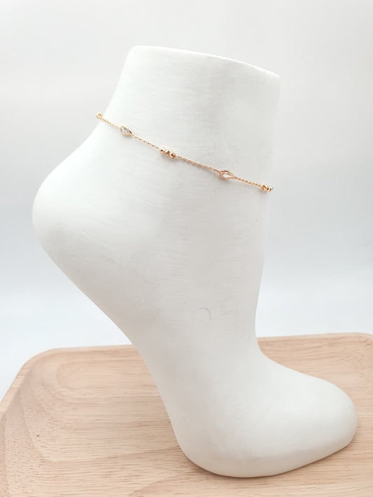 Tobillera En Rodio  FI44