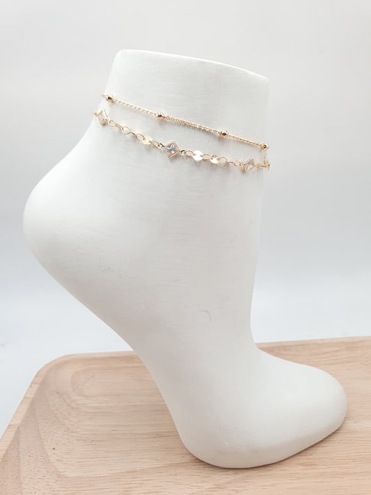 Tobillera En Rodio  FI32