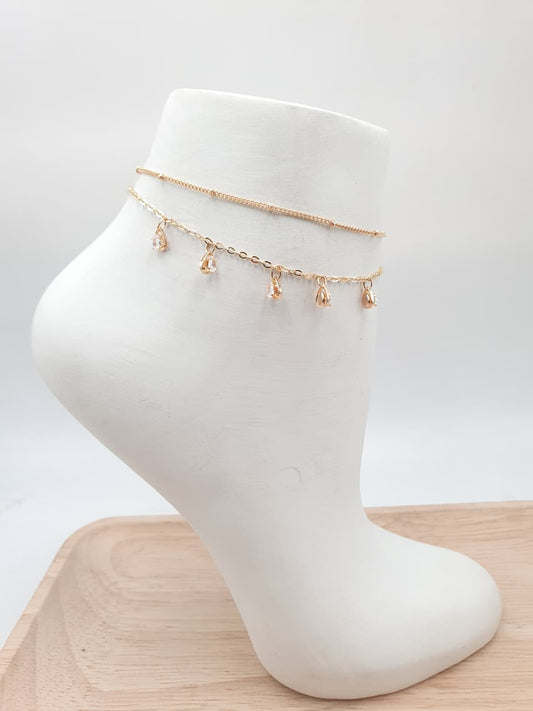 Tobillera En Rodio  FI31