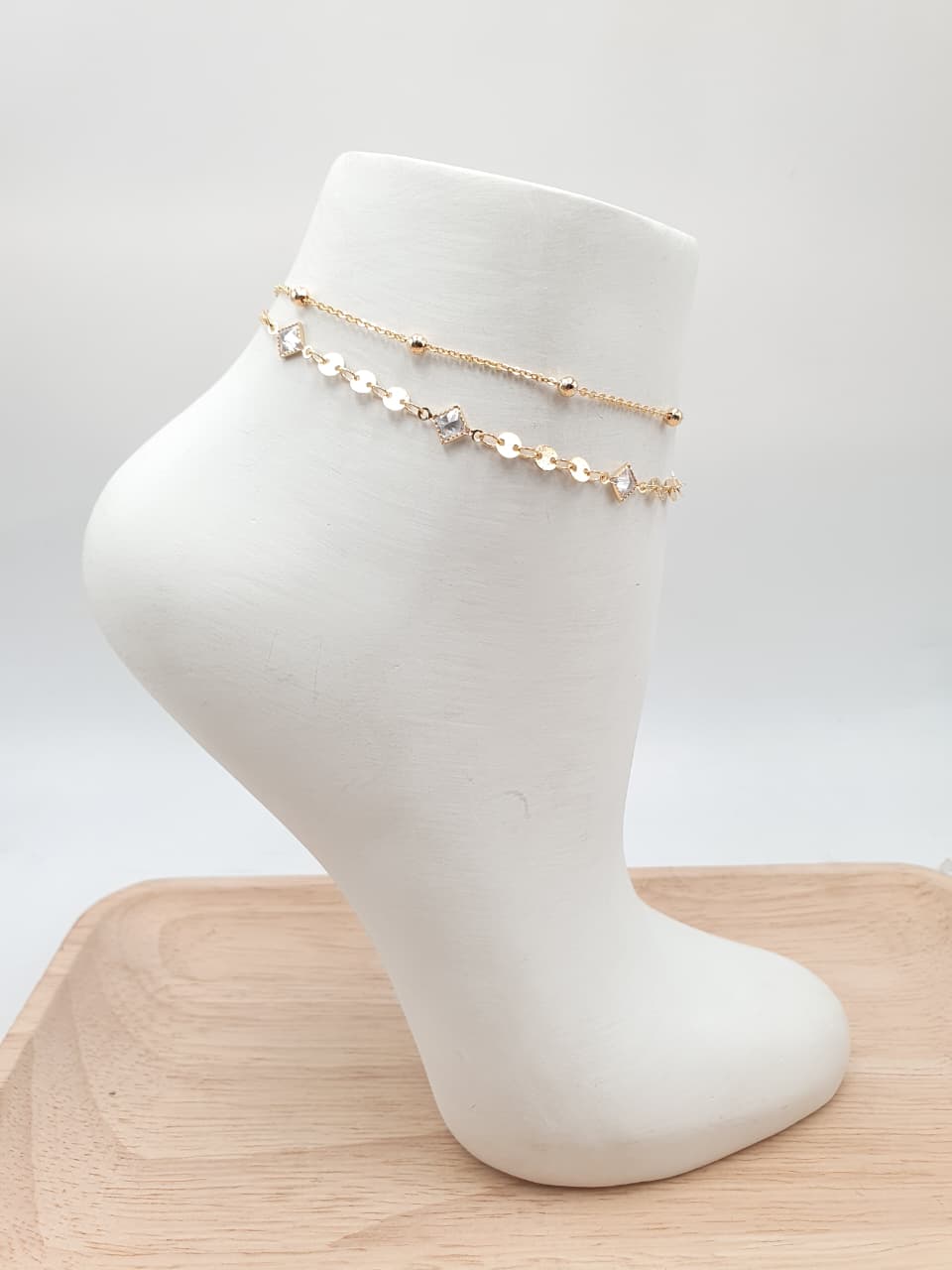 Tobillera En Rodio  FI35