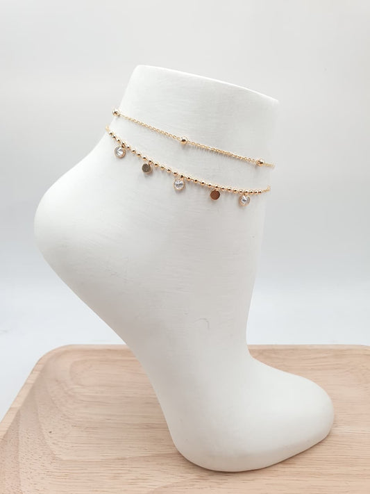 Tobillera En Rodio  FI14