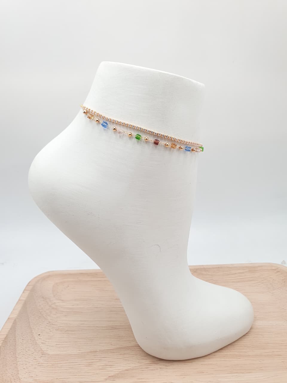 Tobillera En Rodio  FI5