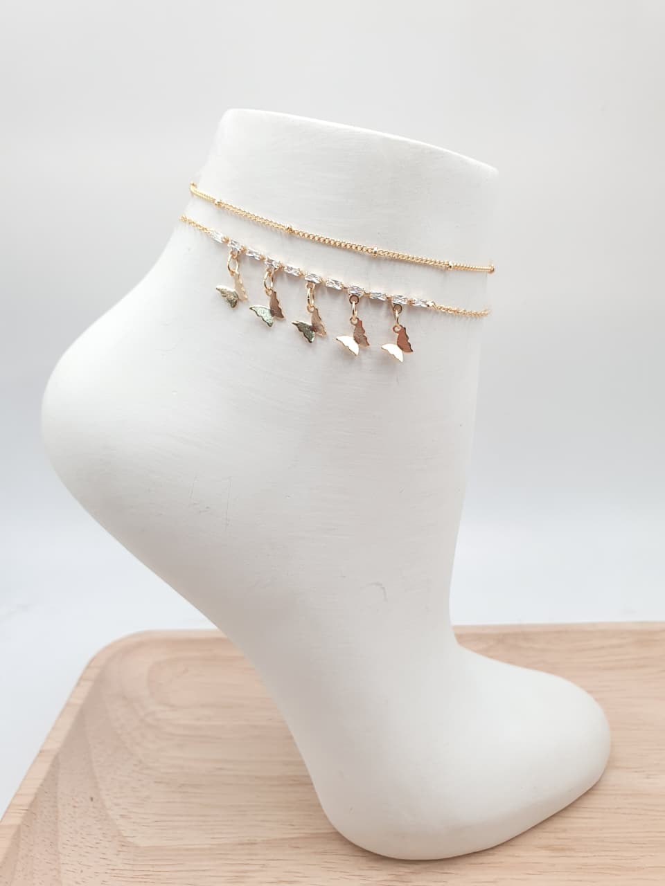 Tobillera En Rodio  FI41