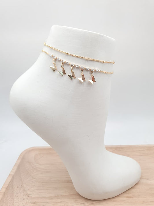 Tobillera En Rodio  FI41