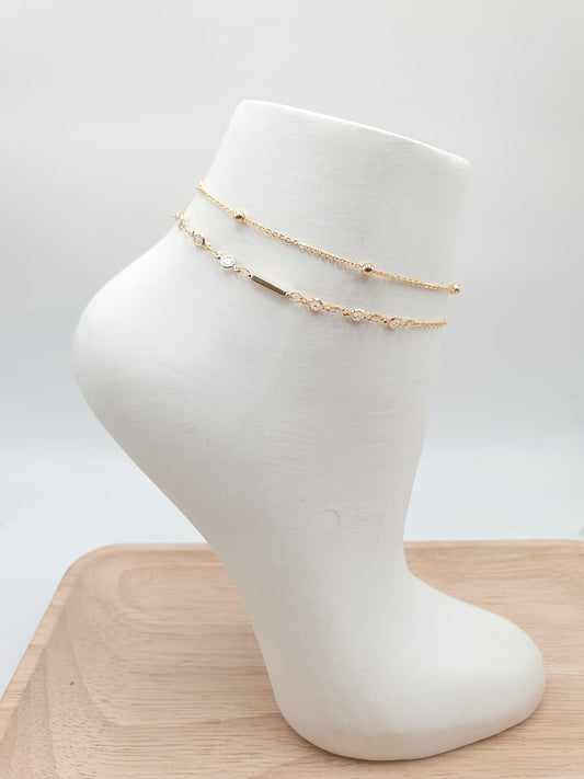 Tobillera En Rodio  FI27