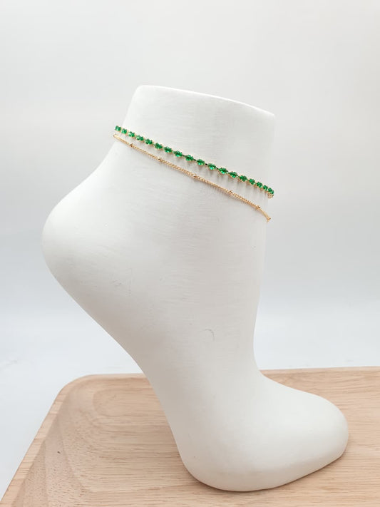 Tobillera En Rodio  FI22