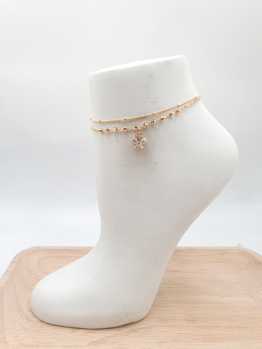 Tobillera En Rodio  FI23