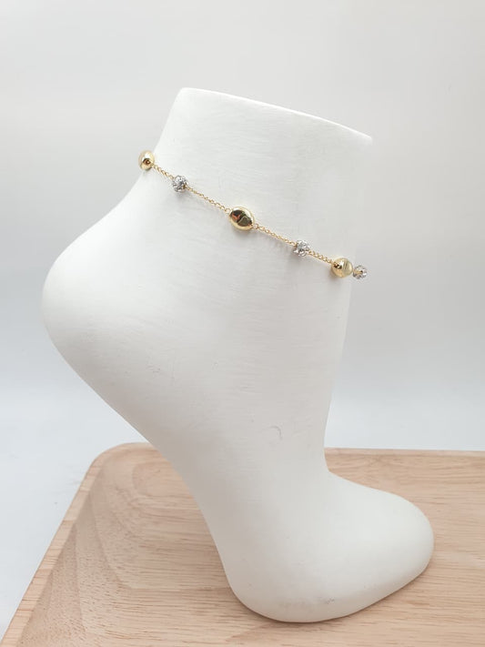 Tobillera En Rodio  FI20