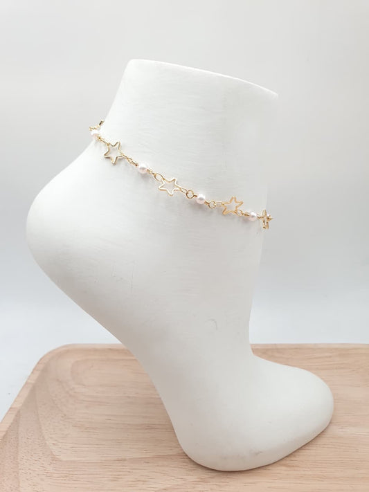 Tobillera En Rodio  FI21