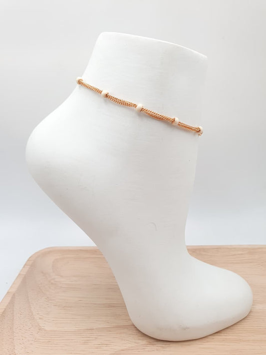 Tobillera En Rodio  FI10