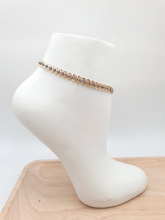 Tobillera En Rodio  FI17