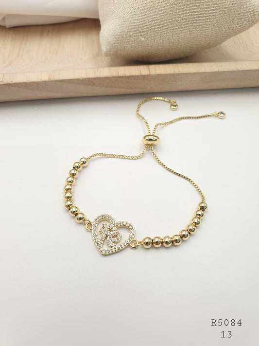 Pulsera En Rodio  R5084