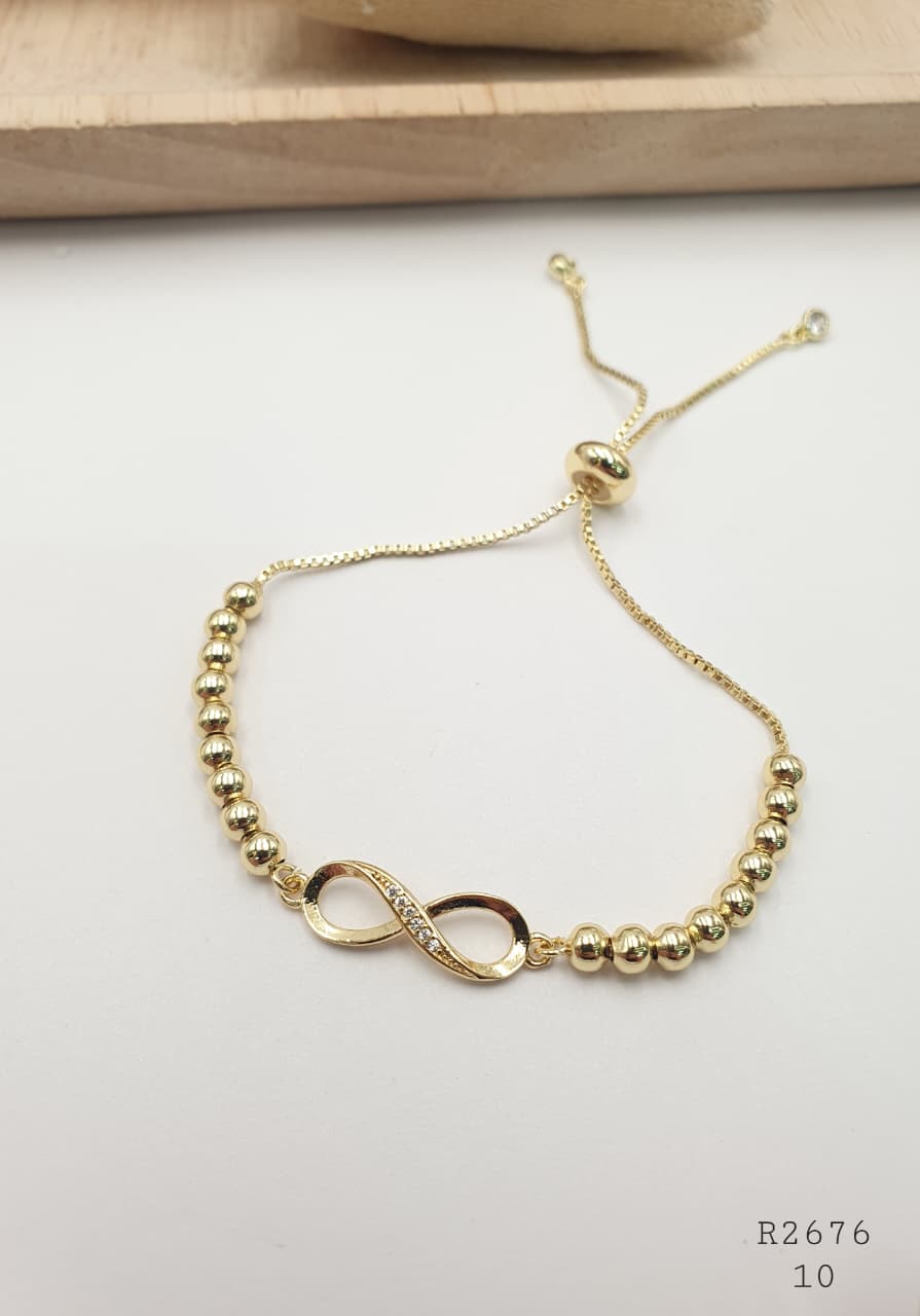 Pulsera En Rodio  R2676