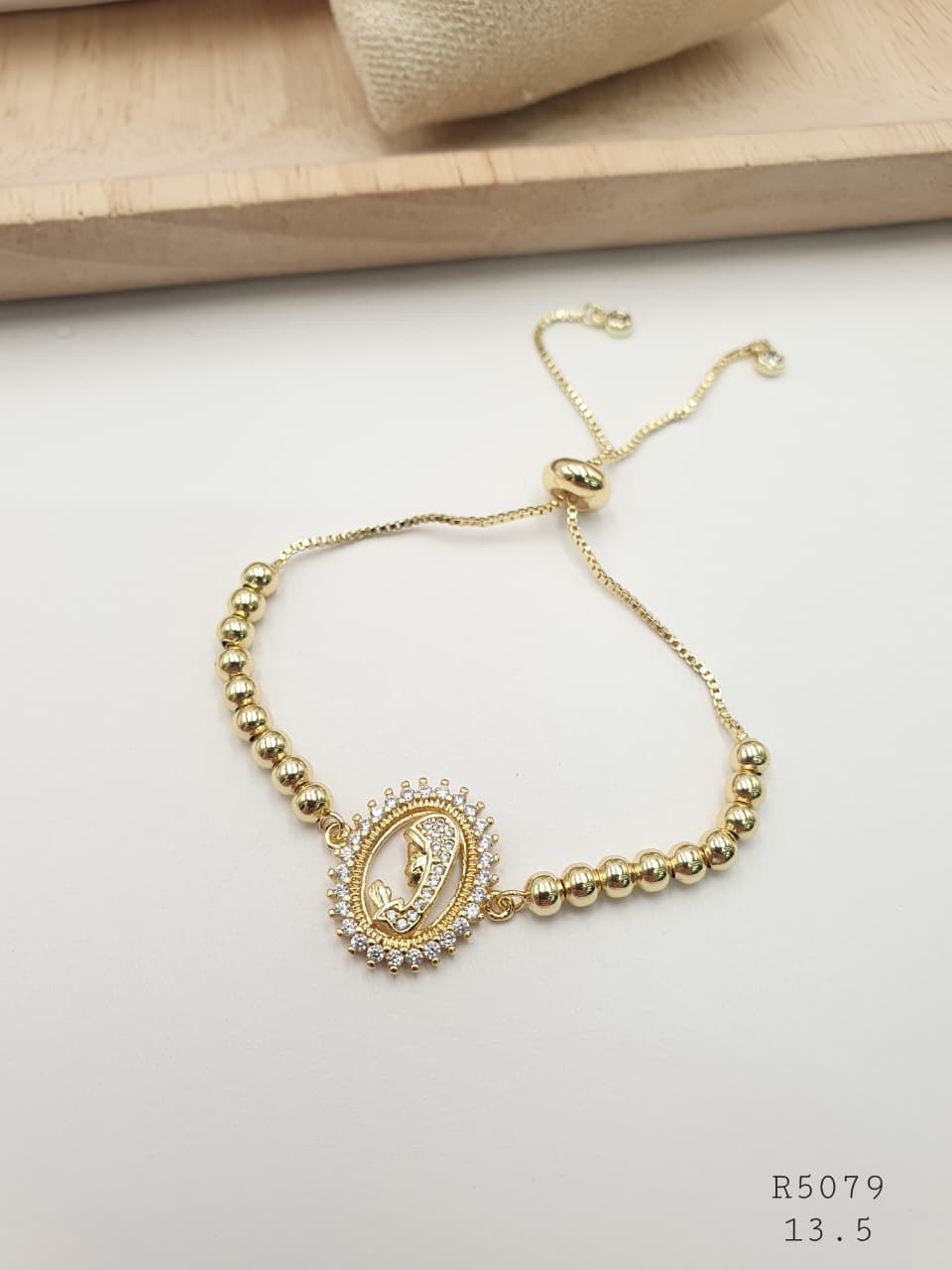 Pulsera En Rodio  R5079