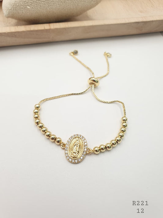 Pulsera En Rodio  R221