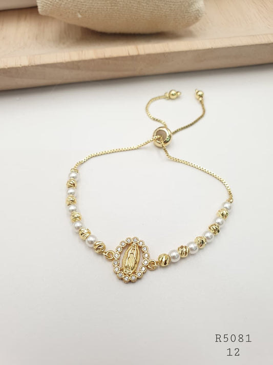 Pulsera En Rodio  R5081