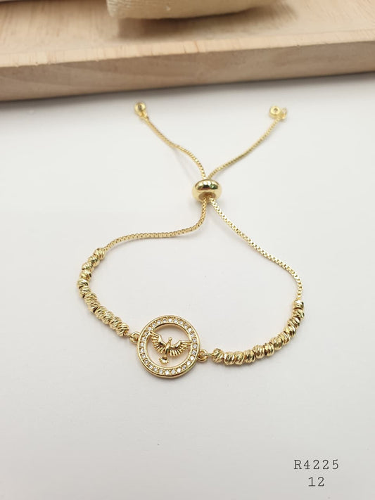 Pulsera En Rodio  R4225