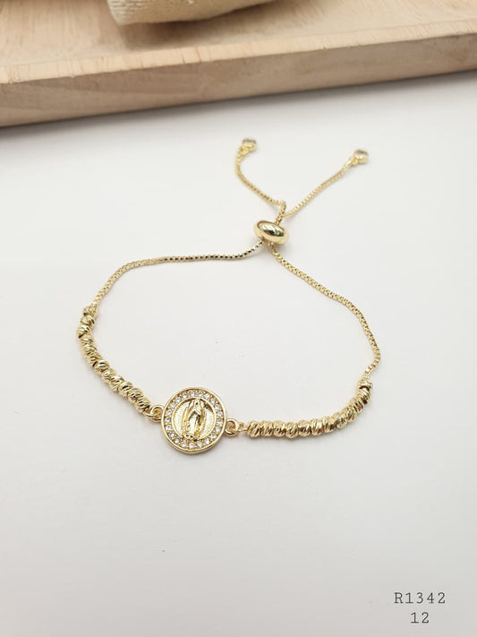 Pulsera En Rodio  R1342