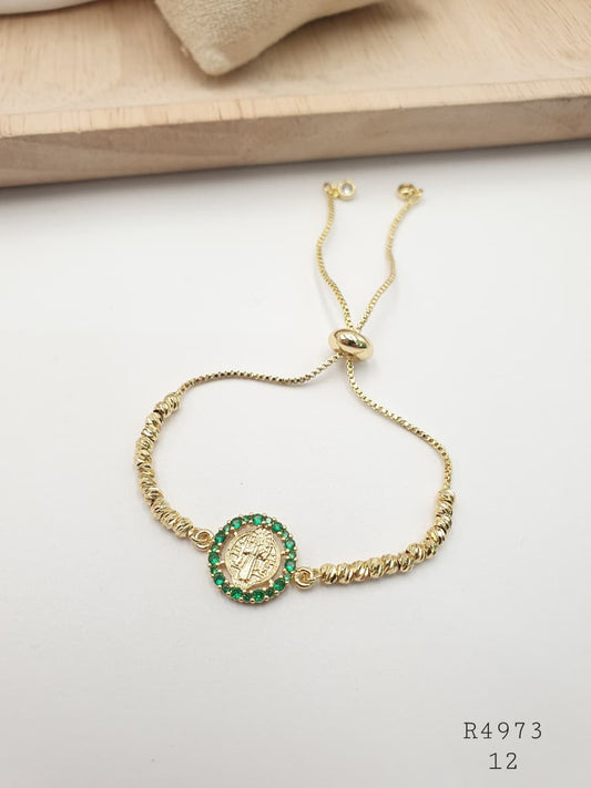 Pulsera En Rodio  R4973