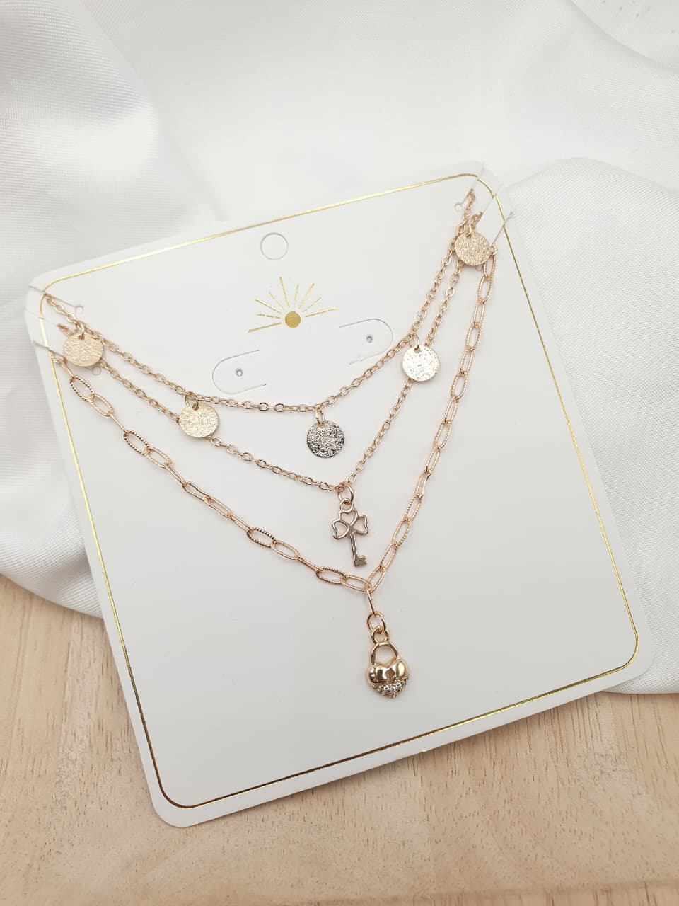 Cadena set En Rodio  TN5658