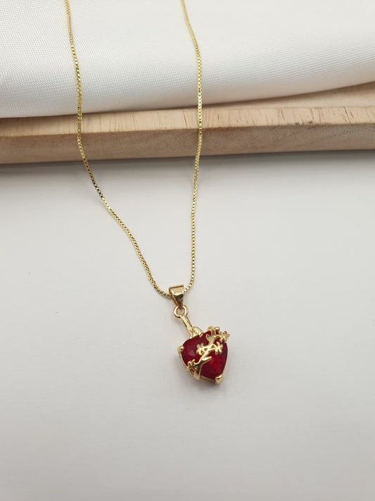 Cadena Sagrado corazon Rodio SAG23