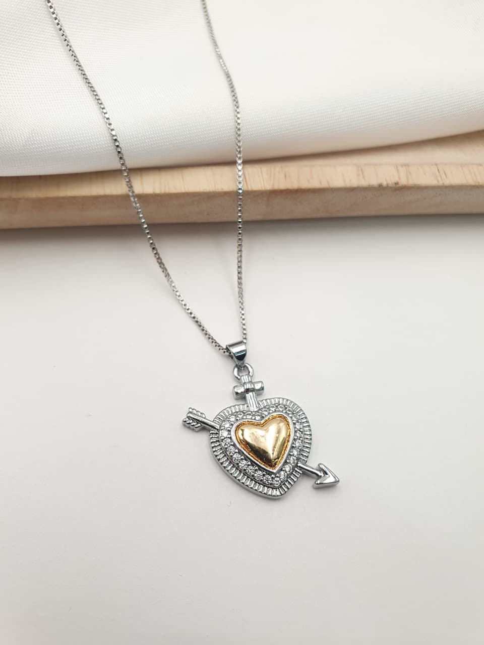 Cadena Sagrado corazon Rodio SAG9