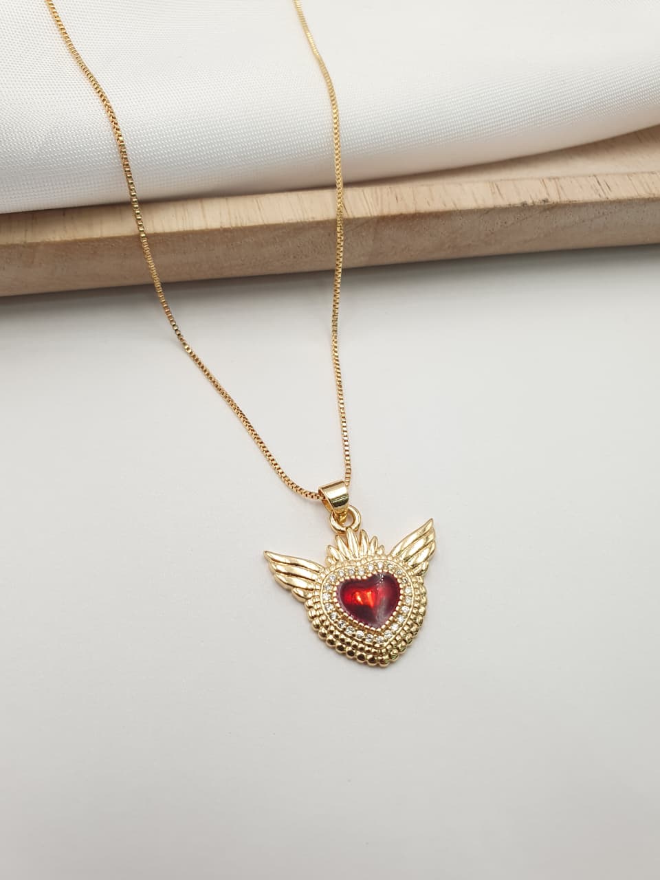 Cadena Sagrado corazon Rodio SAG10