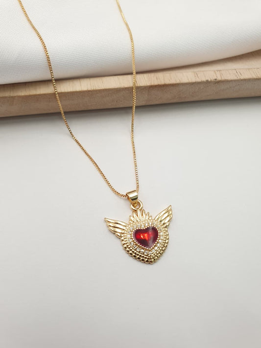 Cadena Sagrado corazon Rodio SAG10