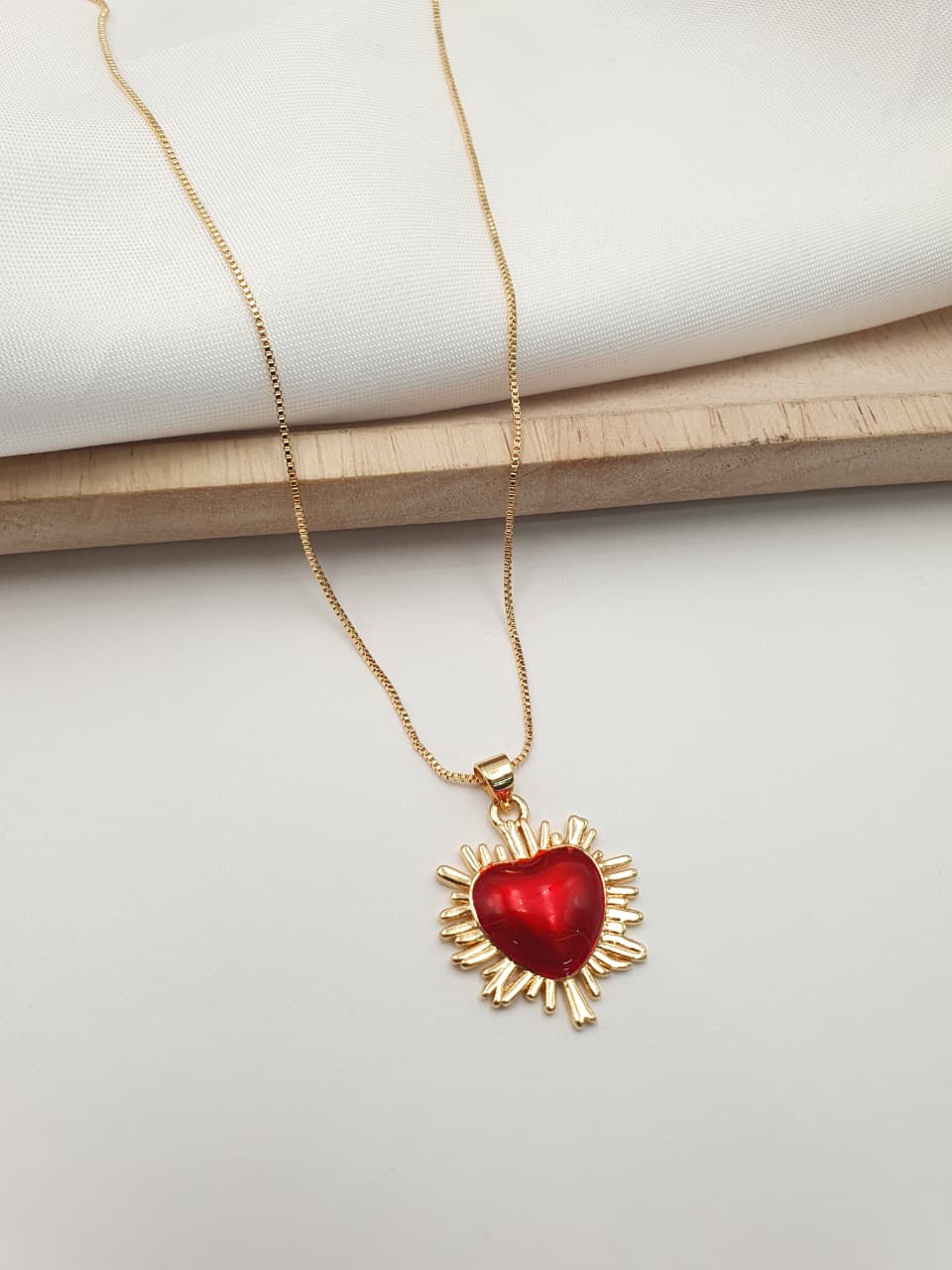 Cadena Sagrado corazon Rodio SAG8