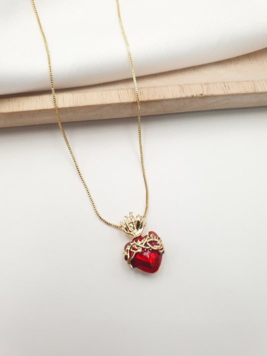 Cadena Sagrado corazon Rodio SAG5