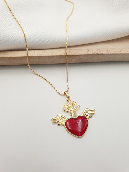 Cadena Sagrado corazon Rodio SAG16
