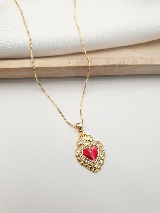 Cadena Sagrado corazon Rodio SAG14
