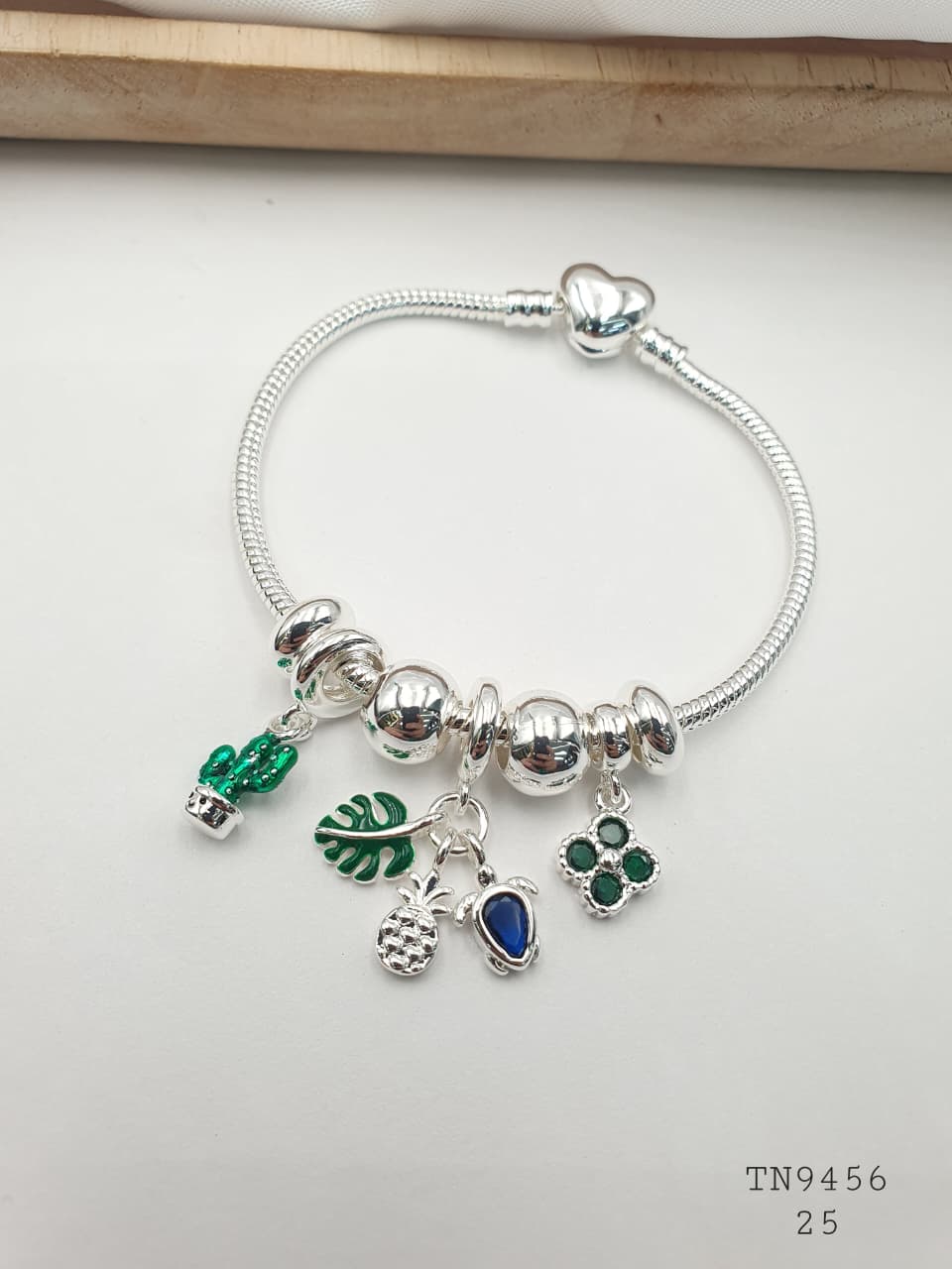 Pulsera Plateada Aro En Rodio TN9456