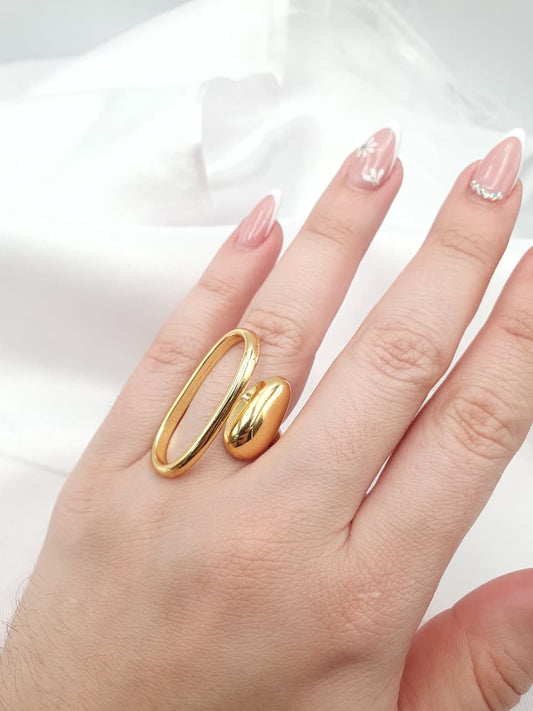 Anillo Chunky En Rodio ACHU9