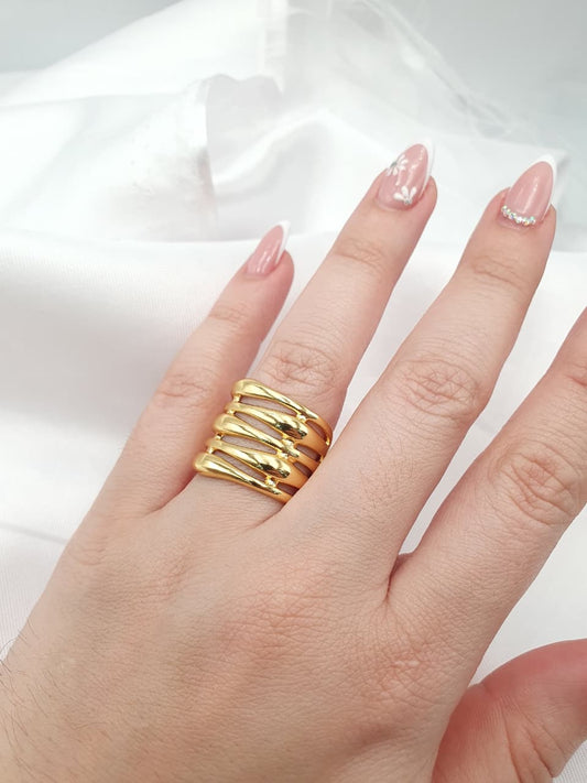 Anillo Chunky En Rodio ACHU3