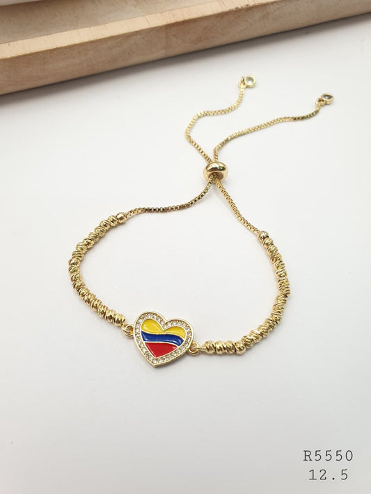 Pulsera Colombia  Rodio R5550