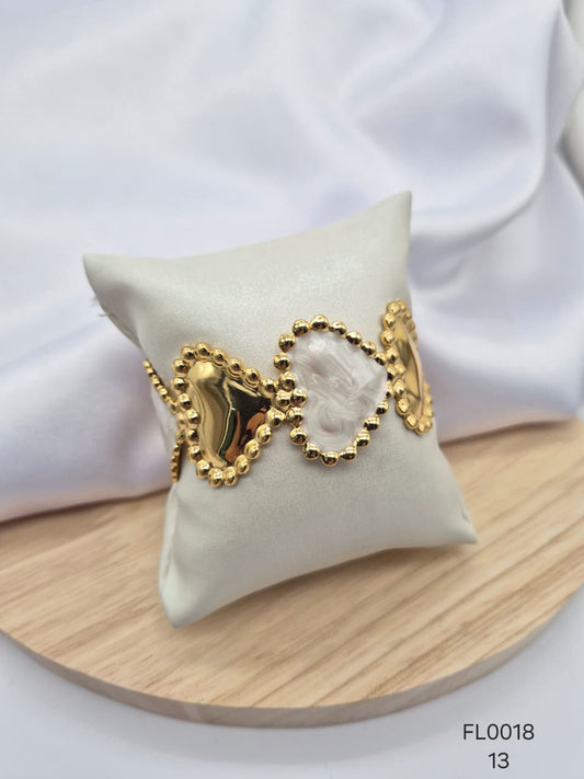 Pulsera Aro Rodio FL0018