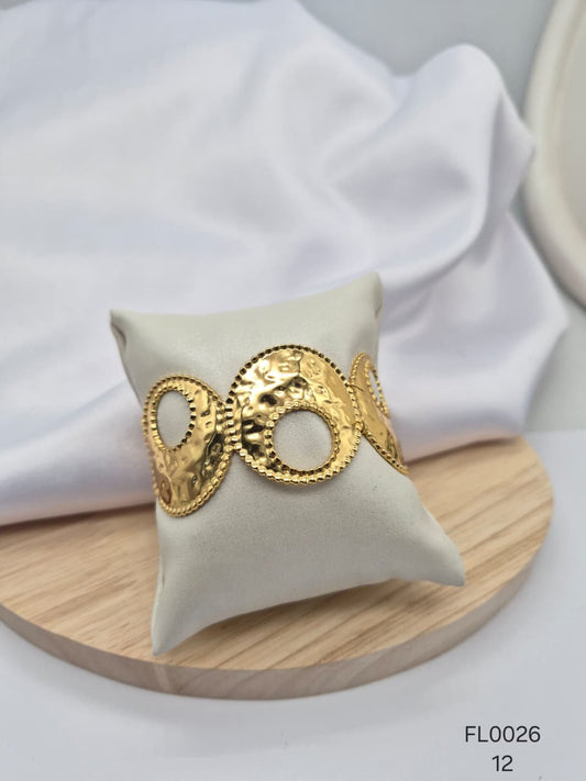 Pulsera Aro Rodio FL0026