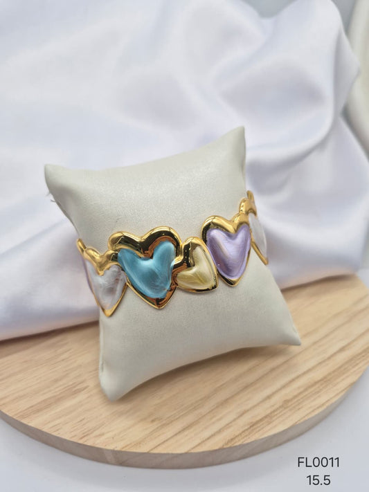 Pulsera Aro Rodio FL0011