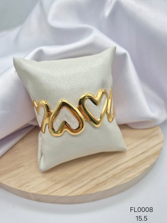 Pulsera Aro Rodio FL0008