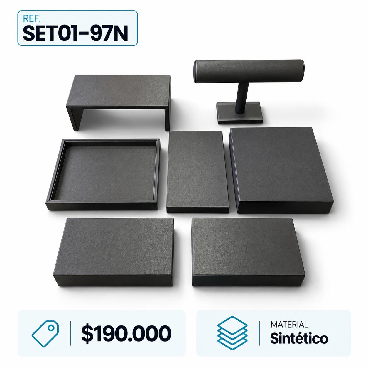 Exhibidor Set Multifuncional Negro SET01-97N