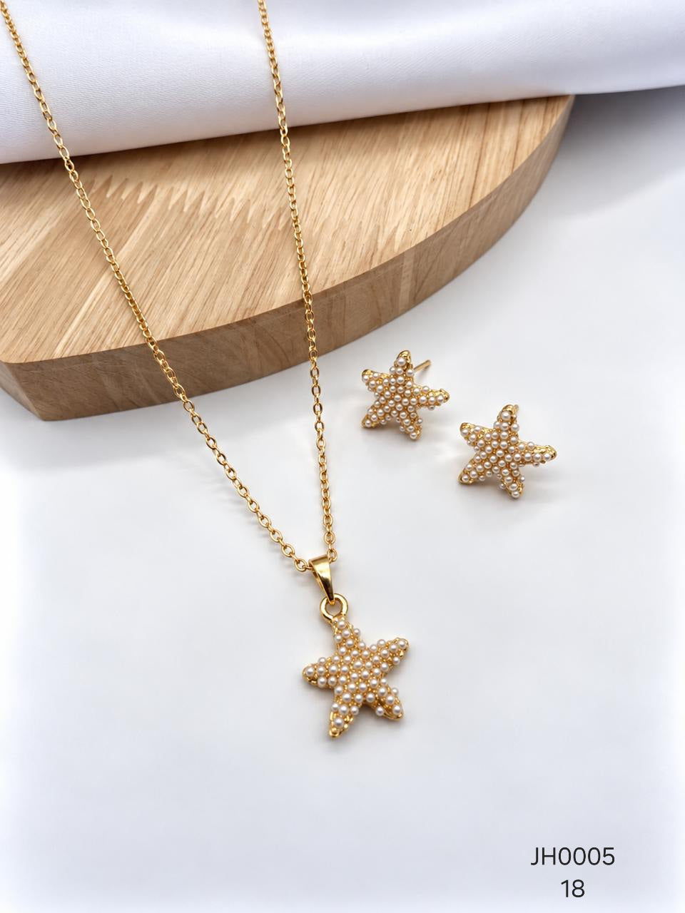 Duos Rodio Con Mini Perlas JH0005