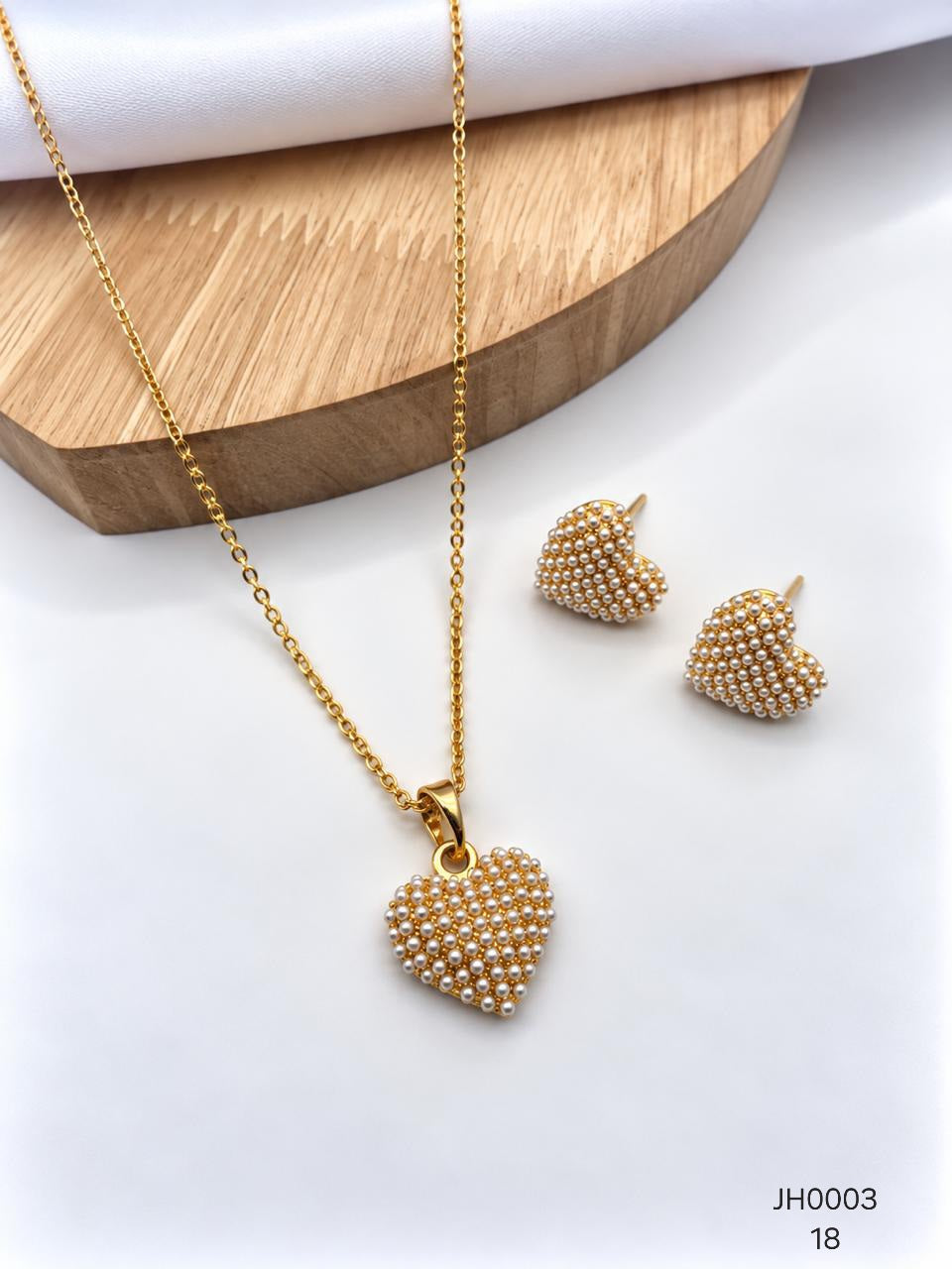 Duos Rodio Con Mini Perlas JH0003