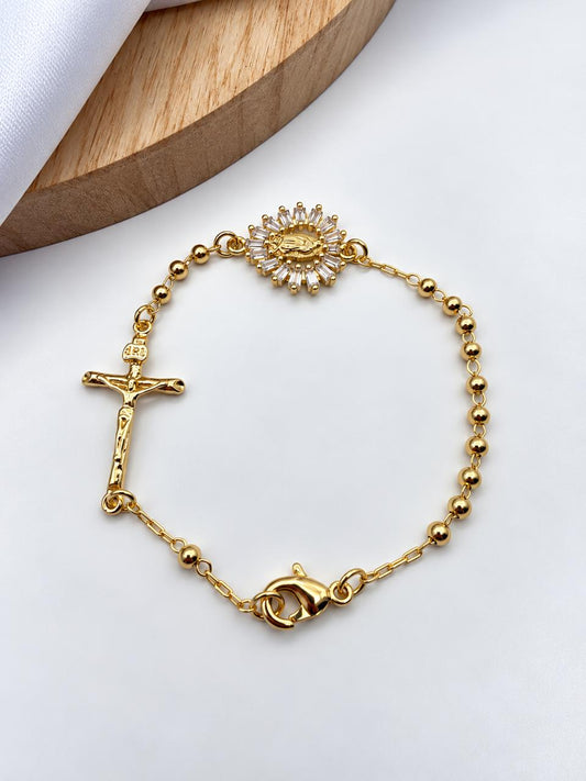 Pulsera Denario En Rodio DN03