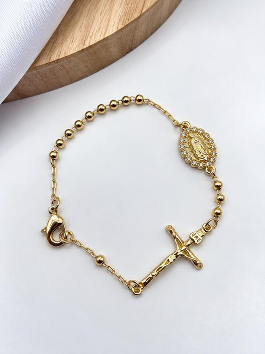 Pulsera Denario En Rodio DN08