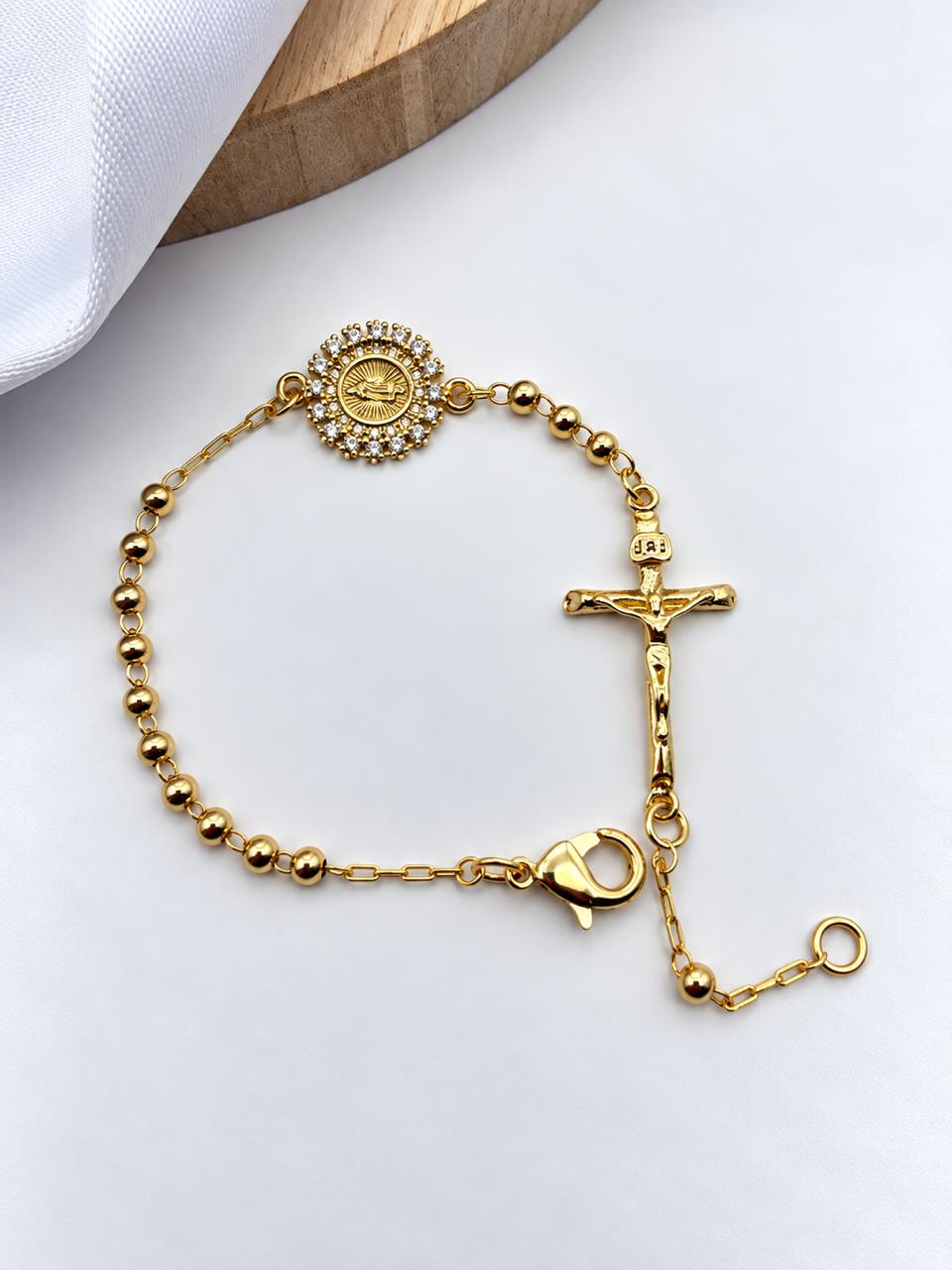 Pulsera Denario En Rodio DN06