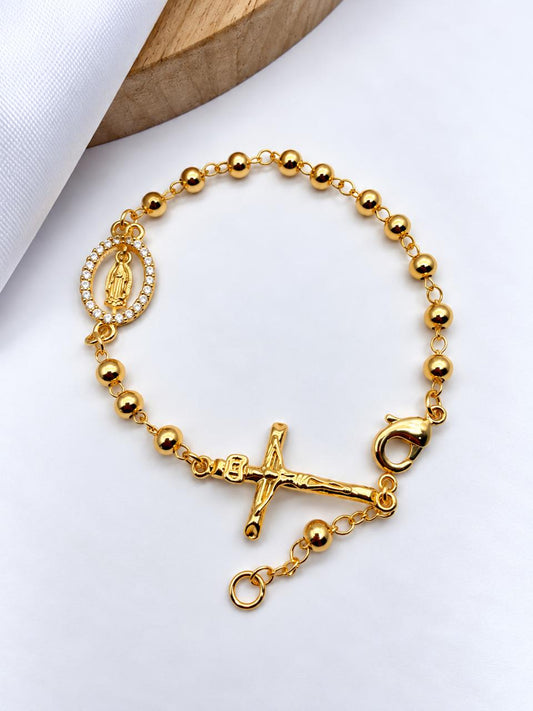 Pulsera Denario En Rodio DN11