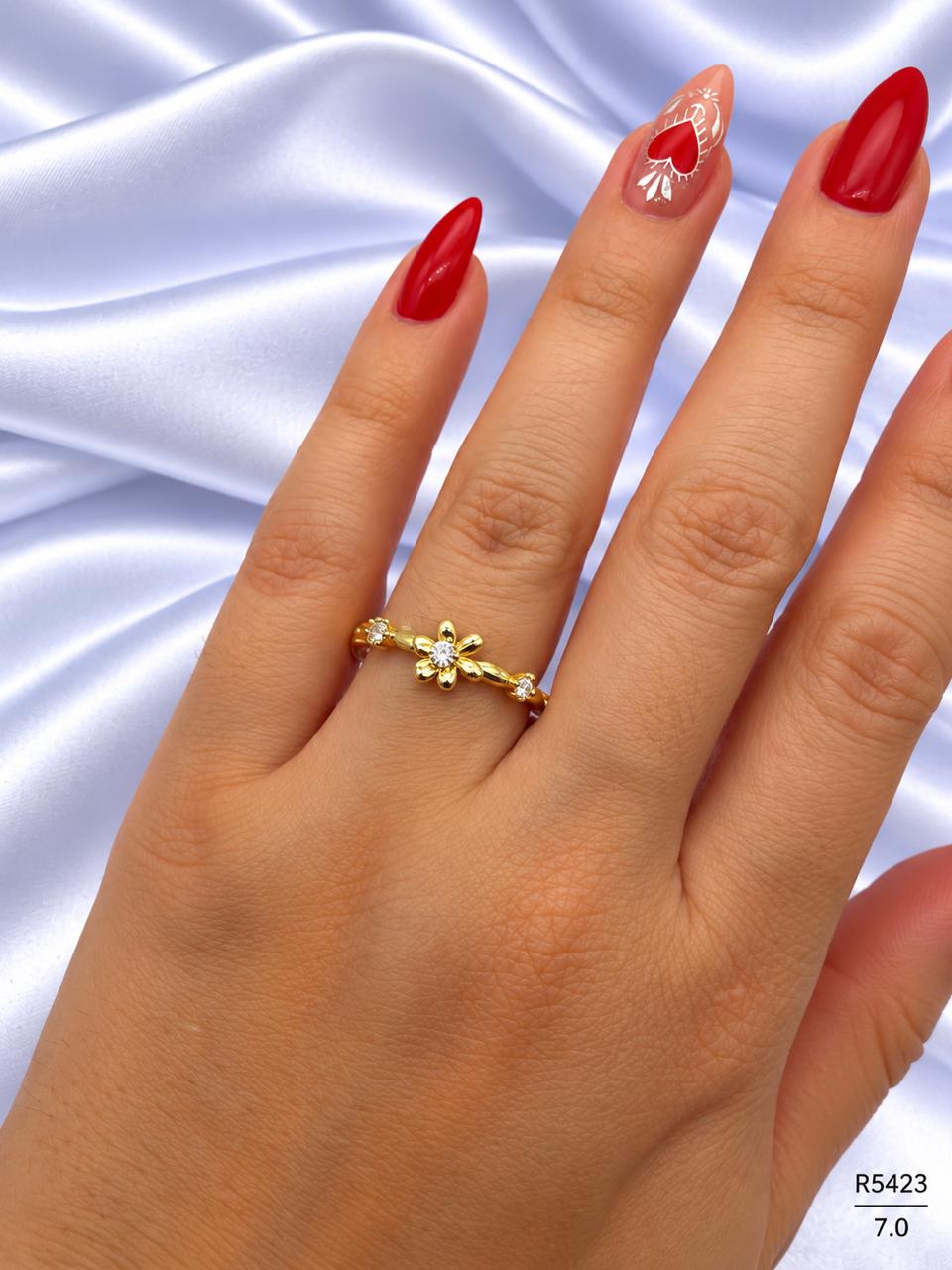 Anillos En Rodio R5423
